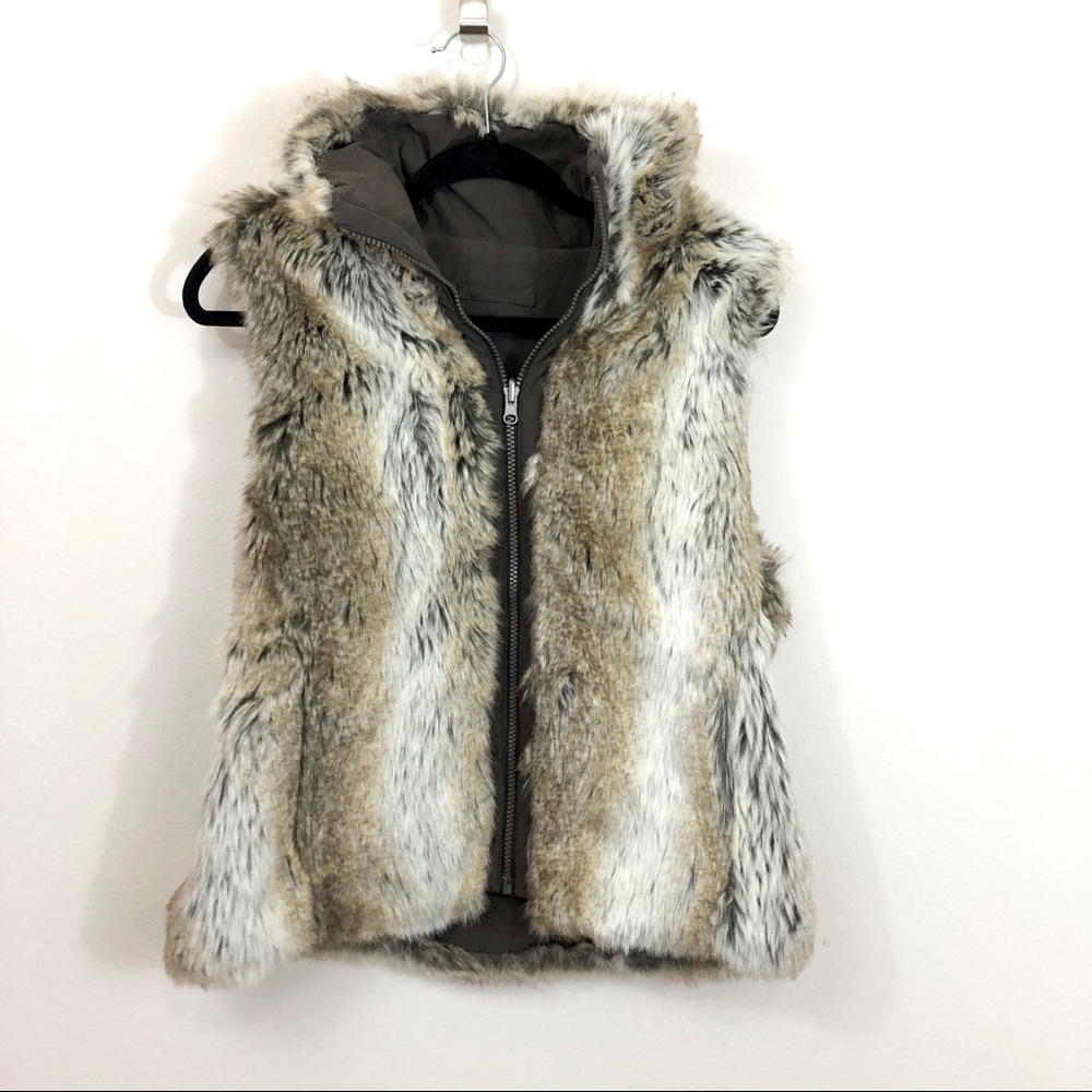 Reverse-able Faux Fur Vest